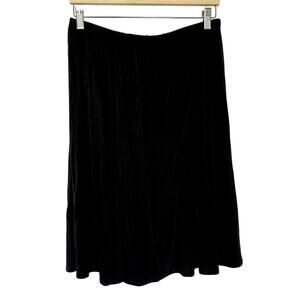 Hearts of Palm nylon midi length skirt capsule wardrobe career women's M flowy